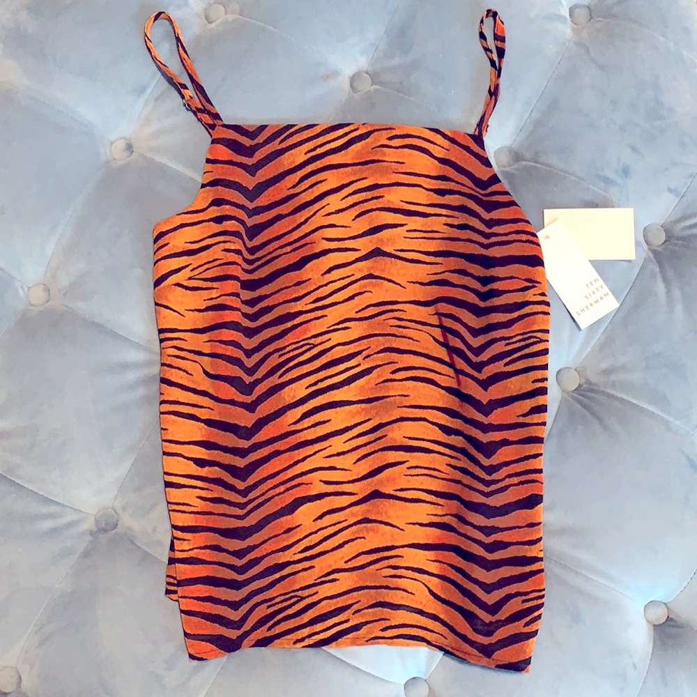 Animal Print Spaghetti Strap Ten Sixty Sherman Top